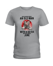 6 DD-214 old man Ladies T-Shirt tile