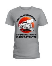red school-sprint car racing Ladies T-Shirt tile