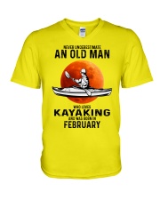 never-old-men-kayaking-02 V-Neck T-Shirt tile