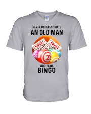 bingo old man V-Neck T-Shirt tile
