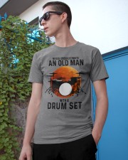 drum set never old man Classic T-Shirt apparel-classic-tshirt-lifestyle-17