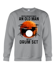 drum set never old man Crewneck Sweatshirt tile