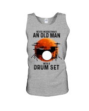 drum set never old man Unisex Tank tile