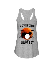 drum set never old man Ladies Flowy Tank tile