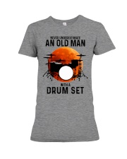 drum set never old man Premium Fit Ladies Tee tile