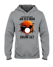 drum set never old man Hooded Sweatshirt tile