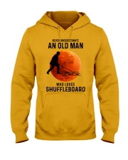 shuffleboarding old man Hooded Sweatshirt tile