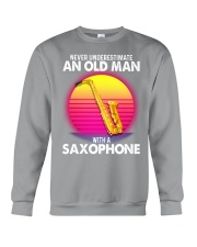 black old saxophone Crewneck Sweatshirt tile