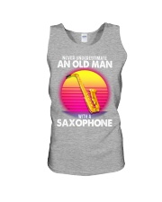 black old saxophone Unisex Tank tile