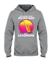 black old saxophone Hooded Sweatshirt tile
