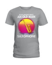 black old saxophone Ladies T-Shirt tile