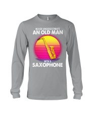 black old saxophone Long Sleeve Tee tile