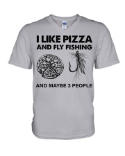 likepizza-Fly fishing V-Neck T-Shirt tile