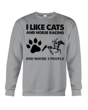 likecats-horse racing Crewneck Sweatshirt tile
