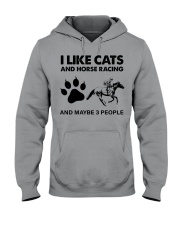 likecats-horse racing Hooded Sweatshirt tile