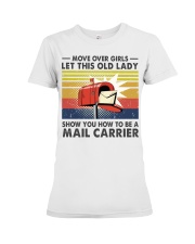 Mail carrier Old Lady Premium Fit Ladies Tee tile