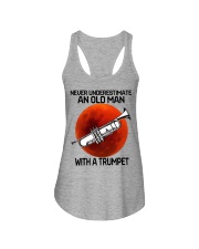 trumpet never old man Ladies Flowy Tank tile
