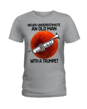 trumpet never old man Ladies T-Shirt tile