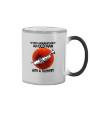 trumpet never old man Color Changing Mug tile