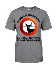 red school-deer hunting Classic T-Shirt front