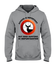 red school-deer hunting Hooded Sweatshirt tile