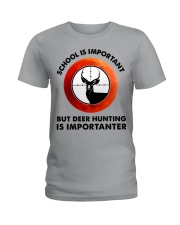 red school-deer hunting Ladies T-Shirt tile