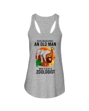 zoologist old man Ladies Flowy Tank tile