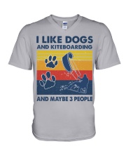 like-dogs-Kiteboarding V-Neck T-Shirt tile