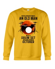 10 drum set olm yl Crewneck Sweatshirt tile