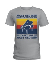 most old men piano Ladies T-Shirt tile