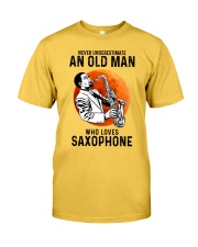 saxophone old man Classic T-Shirt front