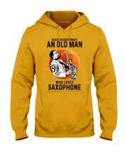 saxophone old man Hooded Sweatshirt tile