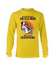 saxophone old man Long Sleeve Tee tile