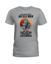 drag racing old man never 12 Ladies T-Shirt tile