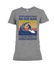 paddle boarding oldman vintage Premium Fit Ladies Tee tile