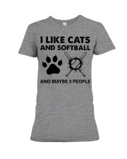 like-cats-softball Premium Fit Ladies Tee tile
