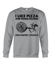 like-pizza-Horse-Racing Crewneck Sweatshirt tile