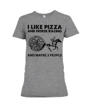 like-pizza-Horse-Racing Premium Fit Ladies Tee tile