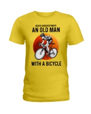 cycling never old man Ladies T-Shirt tile
