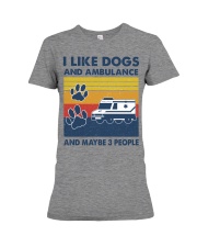 like-dogs-Ambulance Premium Fit Ladies Tee tile
