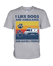 like-dogs-Ambulance V-Neck T-Shirt tile
