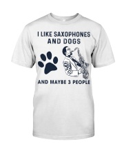 I Like Saxophones And Dogs Premium Fit Mens Tee tile