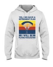 parachuting plan Hooded Sweatshirt tile