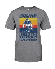 ice hockey season Classic T-Shirt front