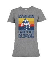 ice hockey season Premium Fit Ladies Tee tile