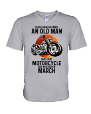 Motorcycle never 03 V-Neck T-Shirt tile