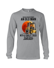 01 forklift truck old man color Long Sleeve Tee tile