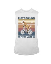 cycling and cat Sleeveless Tee tile