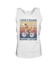cycling and cat Unisex Tank tile