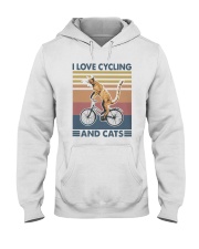 cycling and cat Hooded Sweatshirt tile